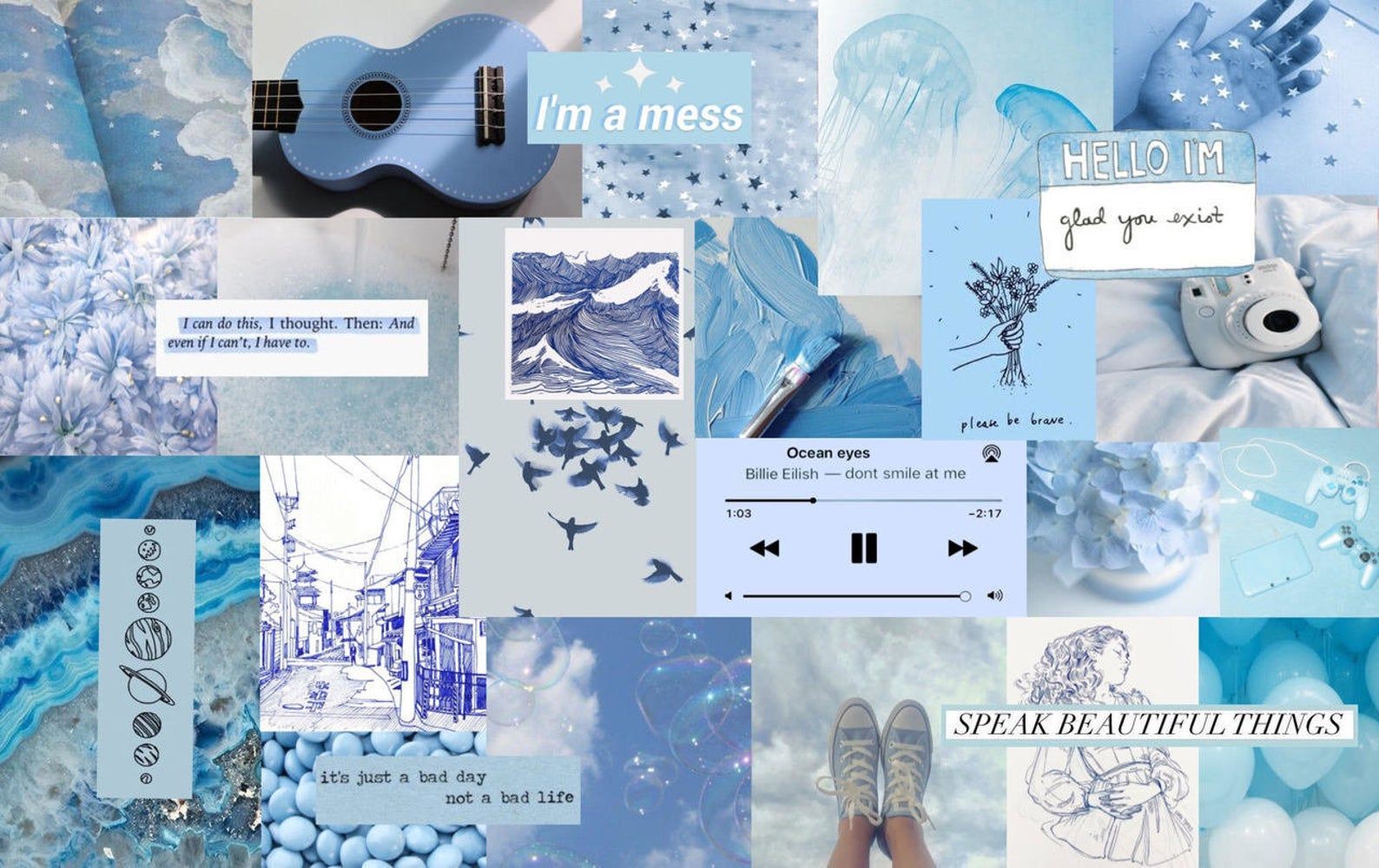 Featured image of post Aesthetic Macbook Wallpaper Collage Blue